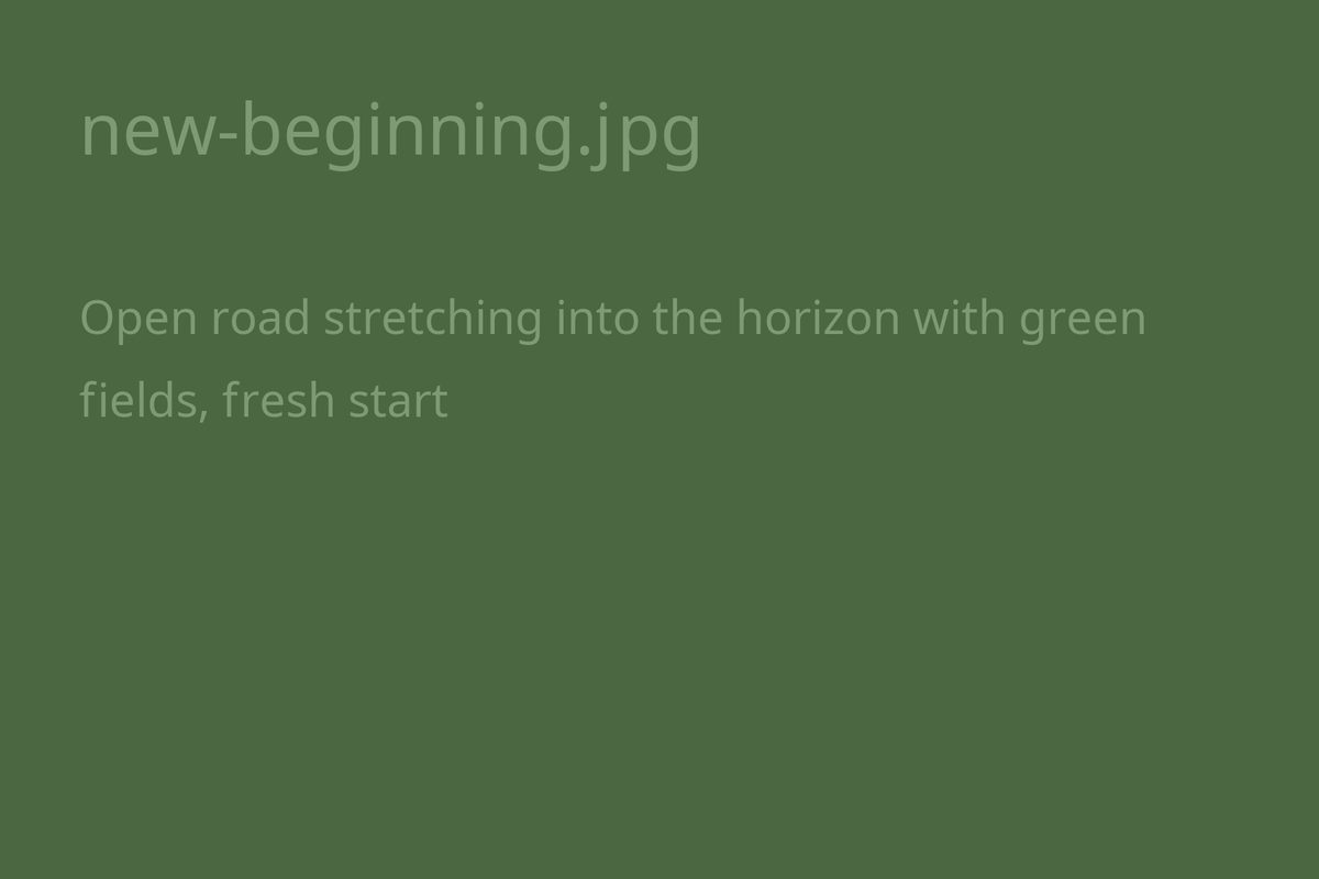 An open road stretching into the horizon with green fields symbolizing a fresh start
